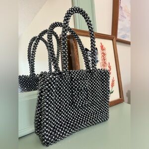 Y2K Vintage Metallic Beaded Bag